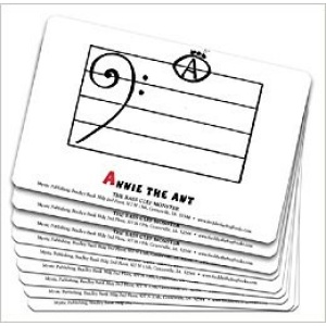 Bass Clef Monster Flash Cards -  Classroom